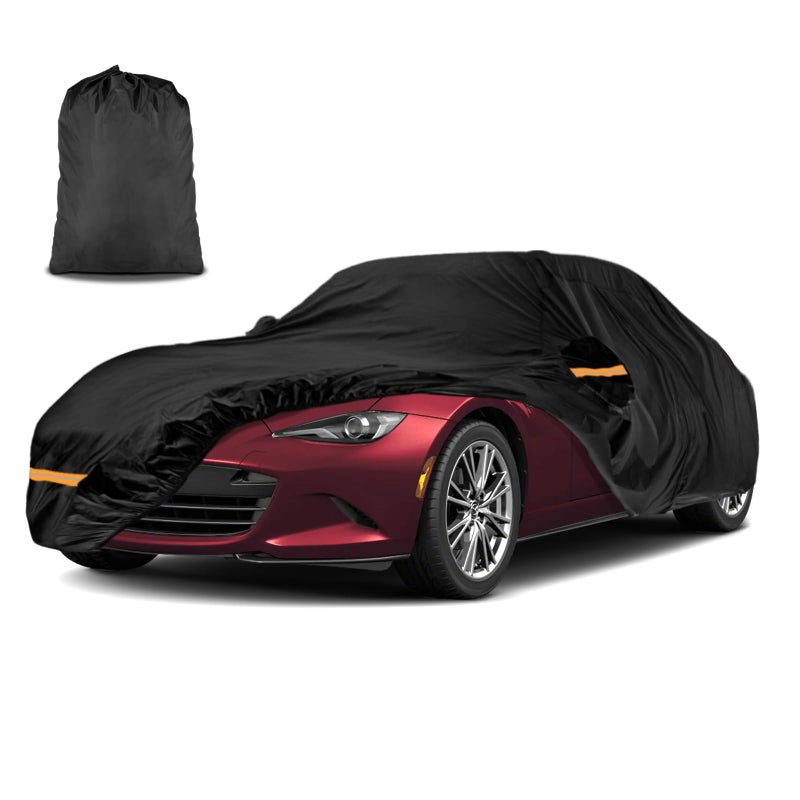 INSAUTO Car Cover for Mazda MX-5 Miata 1989-2025 | Heavy Duty Outdoor Full Exterior Cover | Sun, Rain, UV, Dust, and Snow Protection with Door Zipper (Black) - Image 1